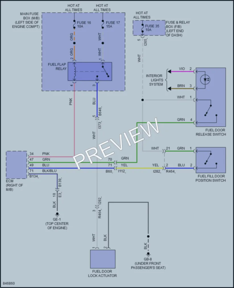 2023 Subaru CrosstrekHybrid Trunk Tailgate Fuel Door wiring diagram preview