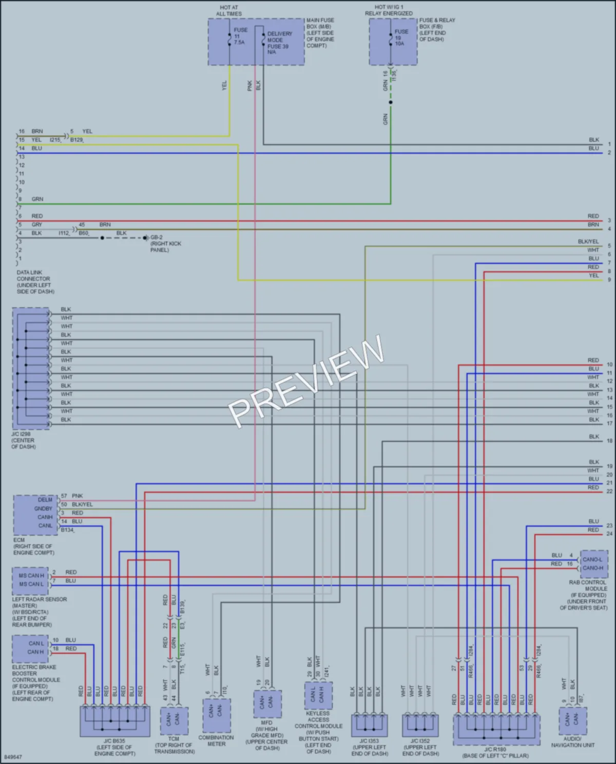 2023 Subaru Forester Computer Data Lines wiring diagram preview