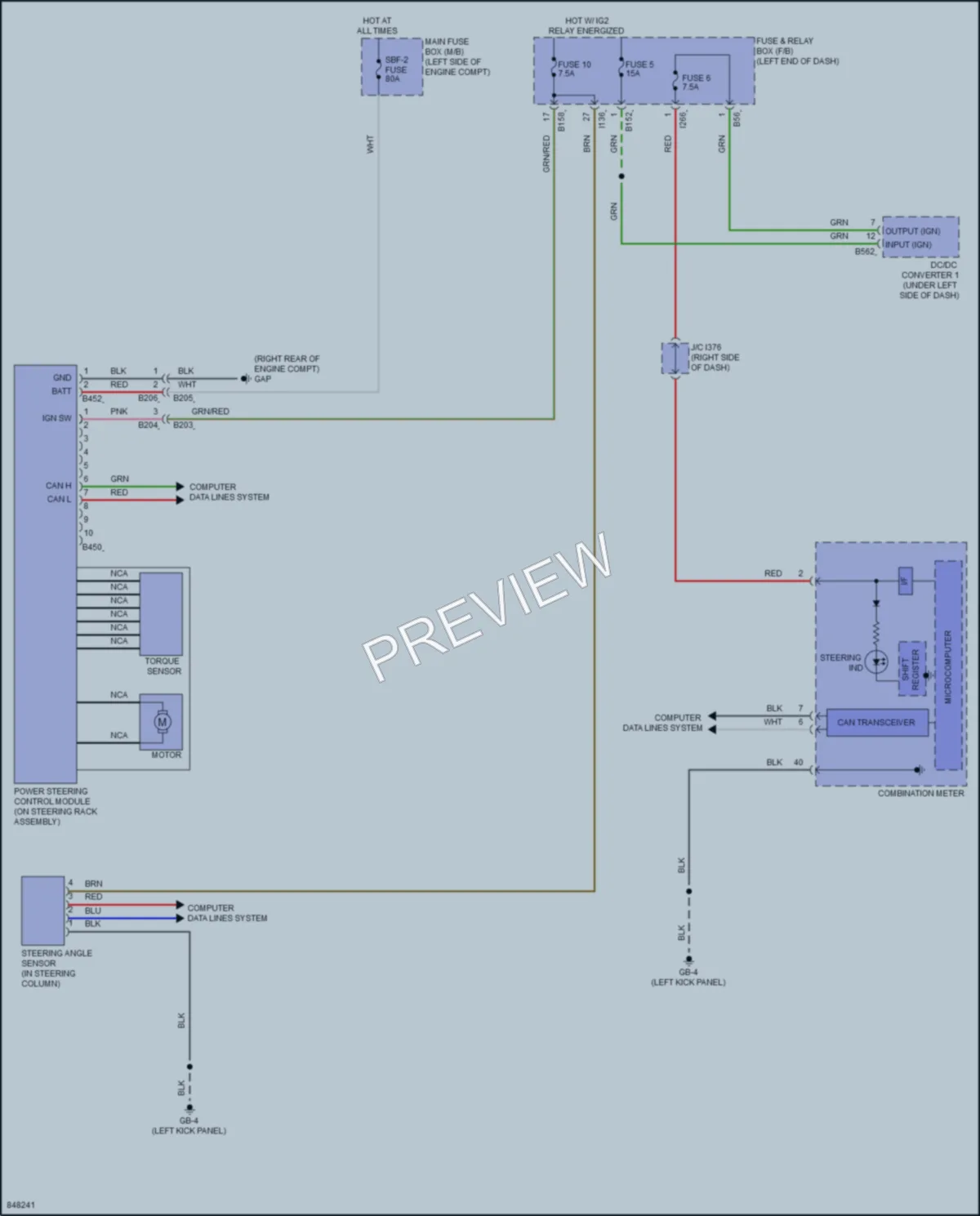 2023 Subaru Forester Electronic Power Steering wiring diagram preview