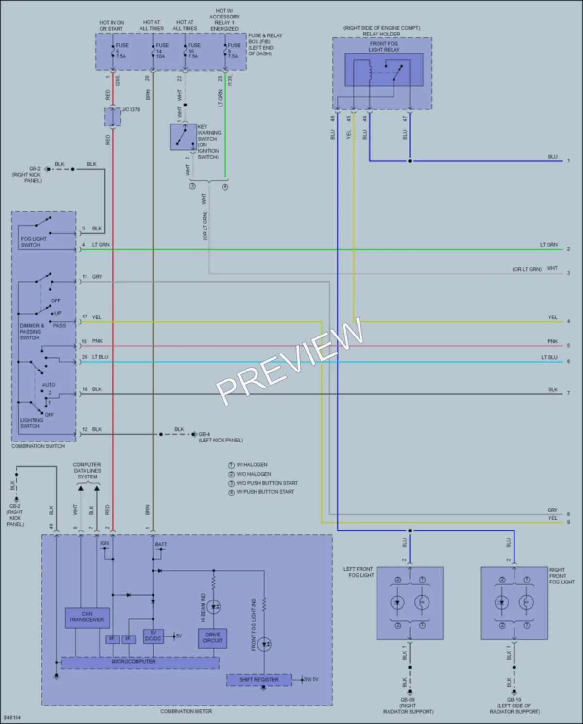 2023 Subaru Forester Headlights wiring diagram preview