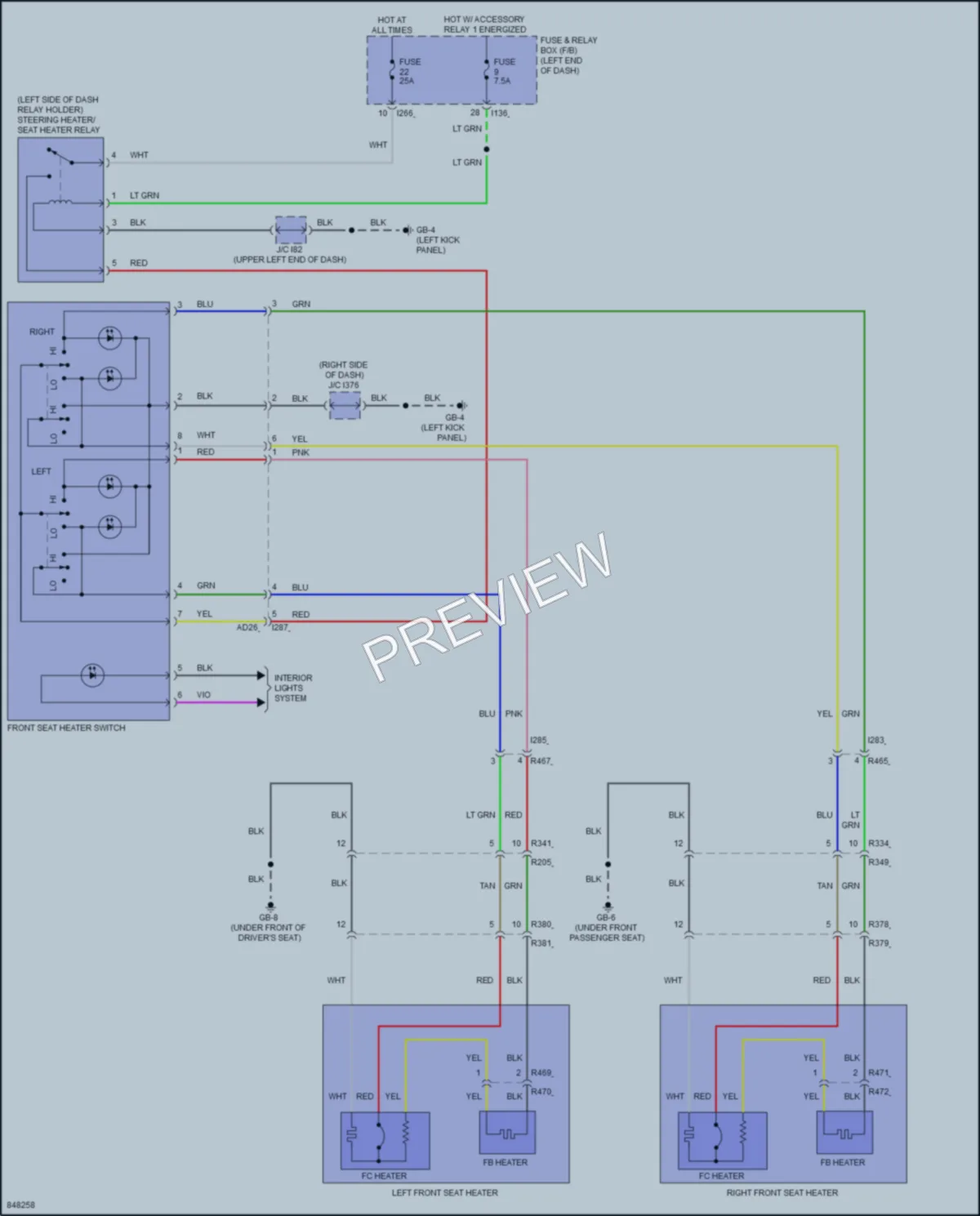 2023 Subaru Forester Power Seats wiring diagram preview