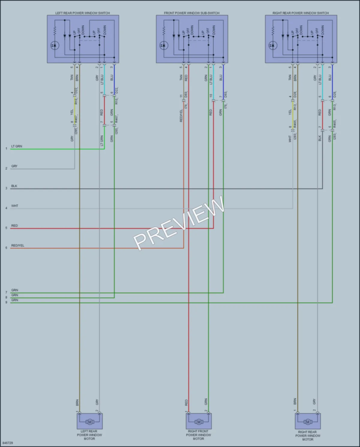 2023 Subaru Forester Power Windows wiring diagram preview