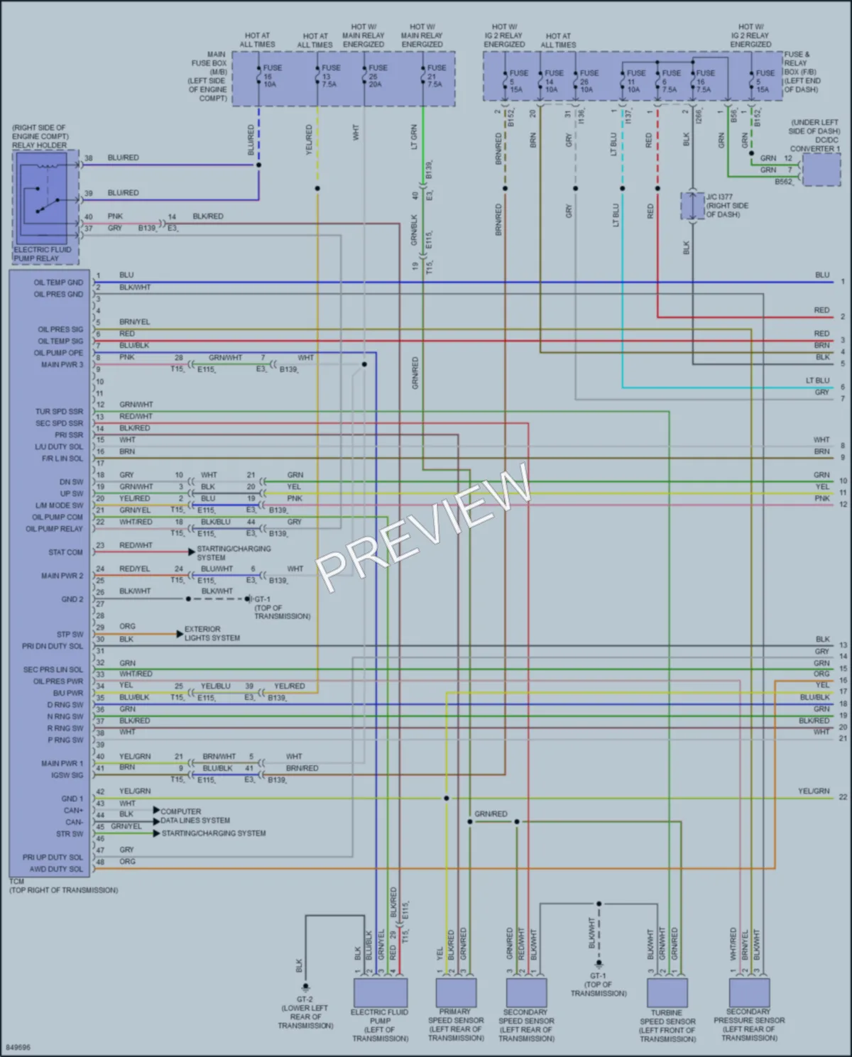 2023 Subaru Forester Transmission wiring diagram preview