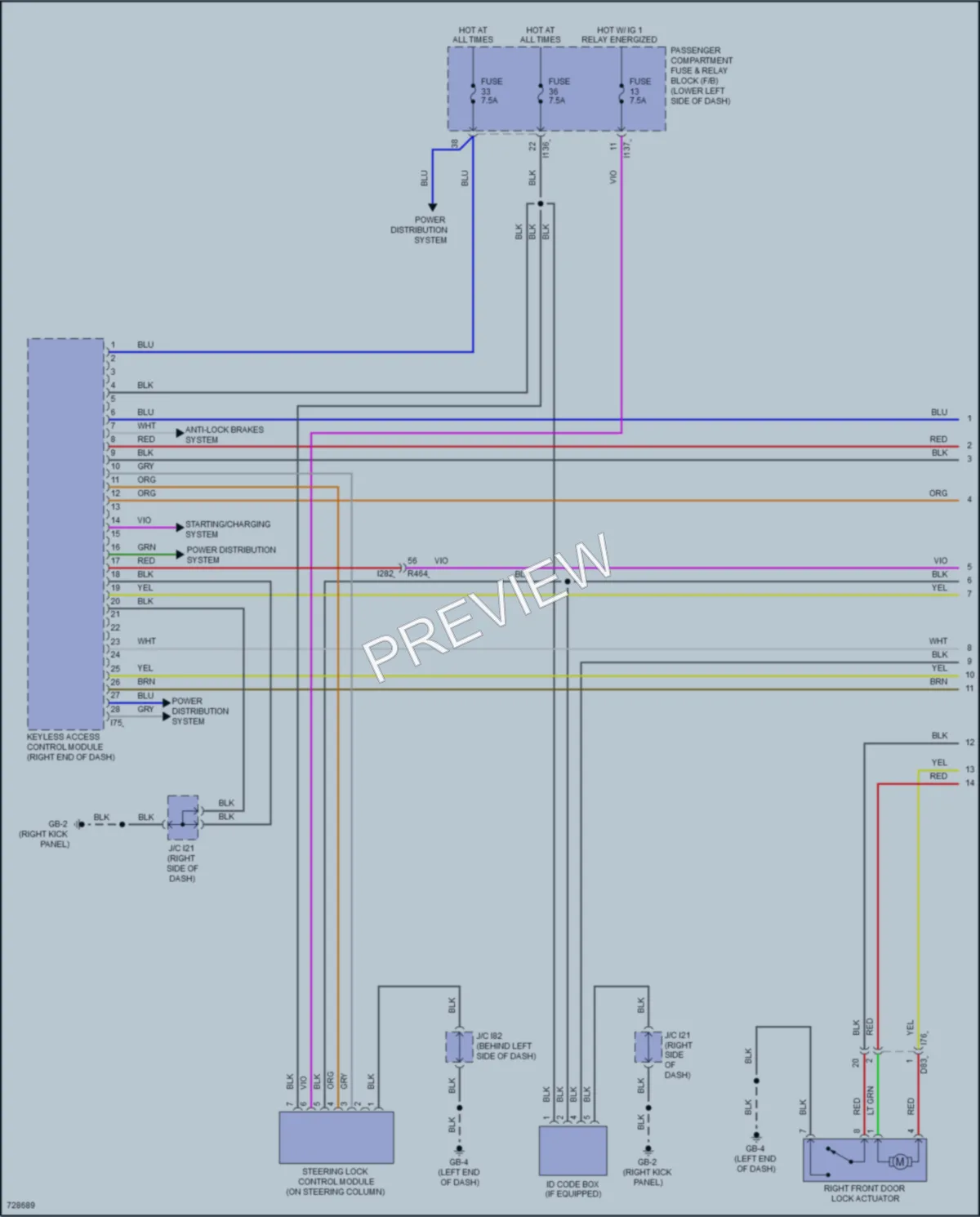 2023 Subaru Impreza Power Door Locks wiring diagram preview