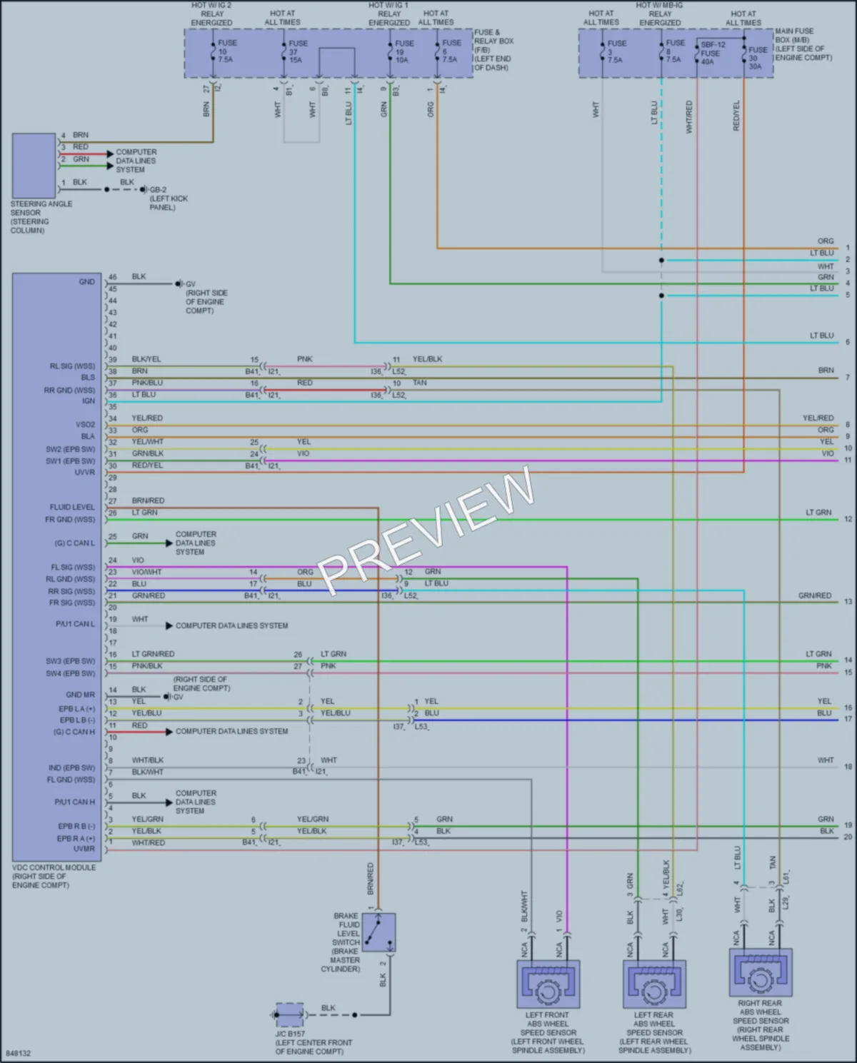 2023 Subaru Legacy Anti Lock Brakes wiring diagram preview