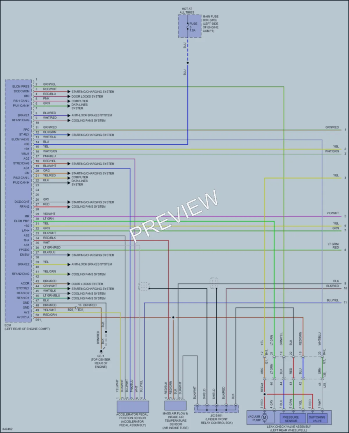 2023 Subaru Legacy Engine Performance wiring diagram preview