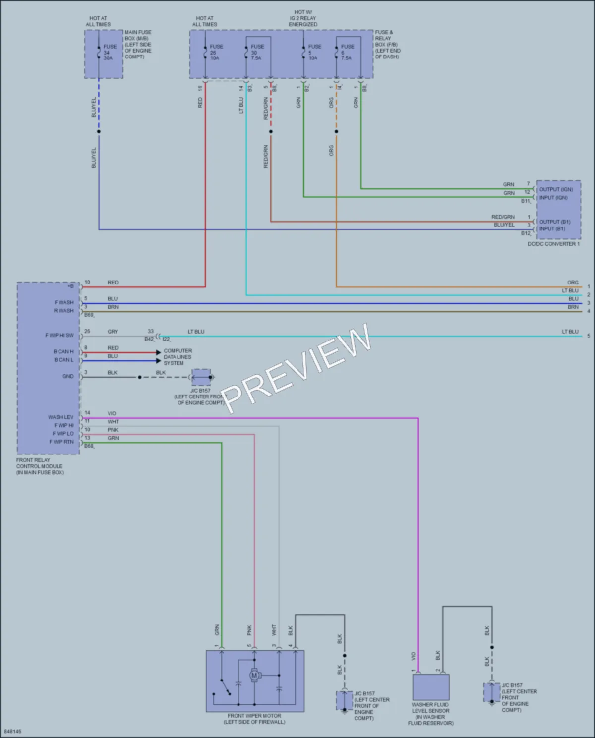 2023 Subaru Legacy Wiper Washer wiring diagram preview