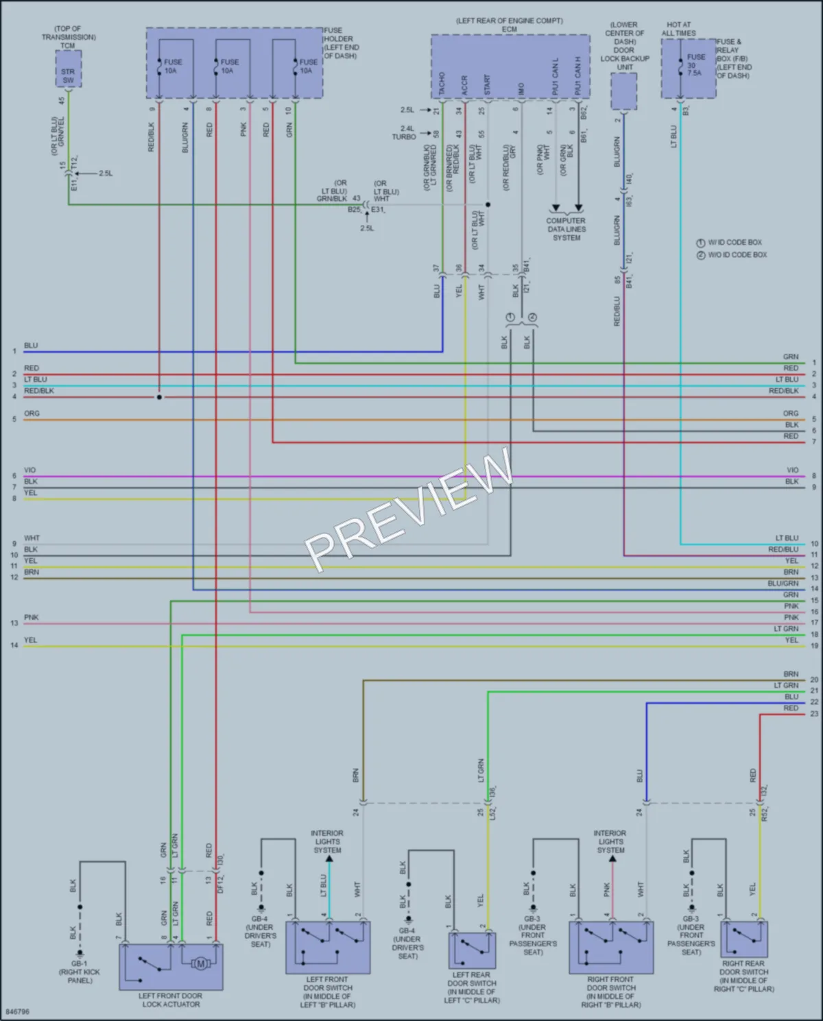 2023 Subaru Outback Anti Theft wiring diagram preview