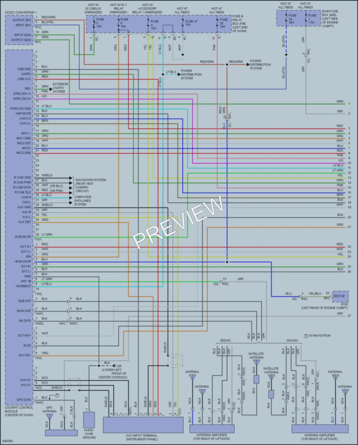 2023 Subaru Outback Radio wiring diagram preview