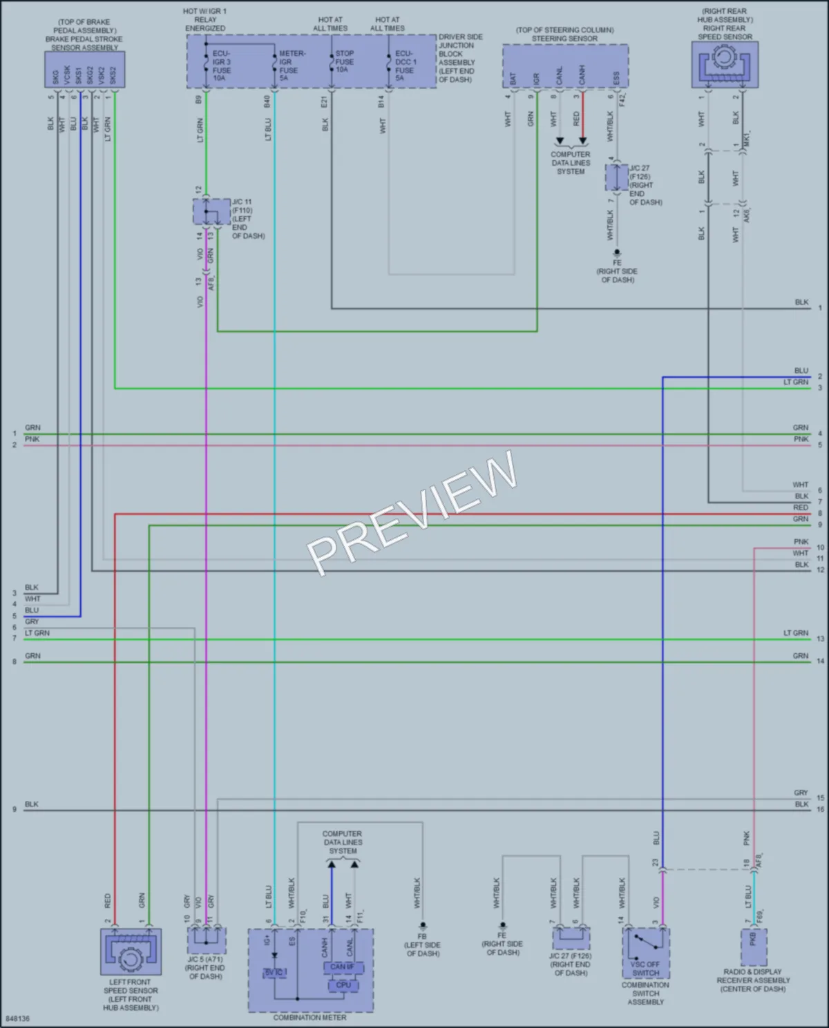 2023 Subaru Solterra Anti Lock Brakes wiring diagram preview