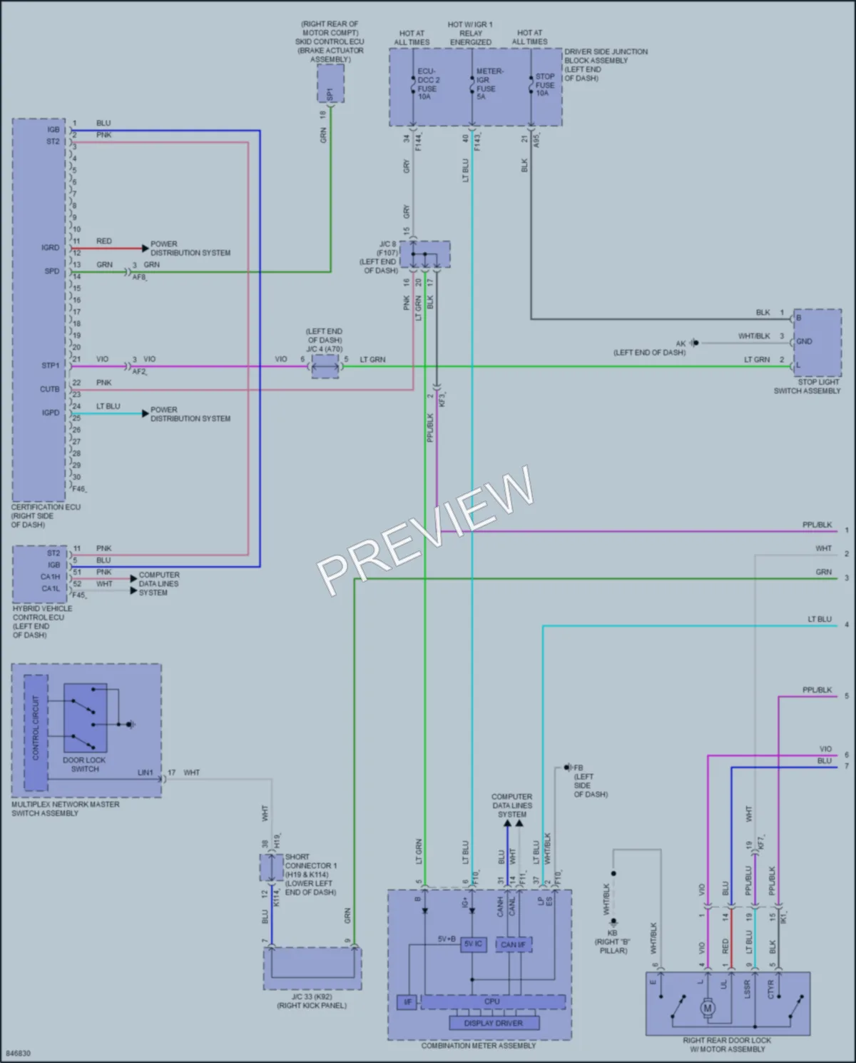2023 Subaru Solterra Anti Theft wiring diagram preview