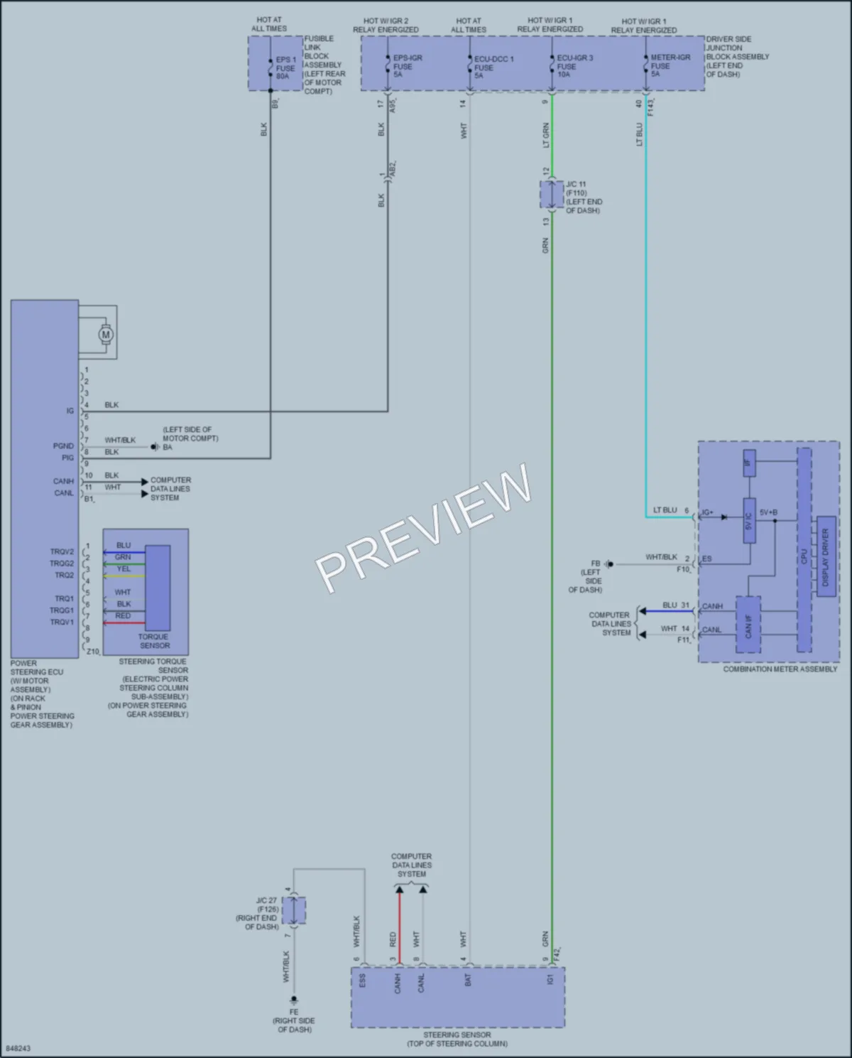 2023 Subaru Solterra Electronic Power Steering wiring diagram preview