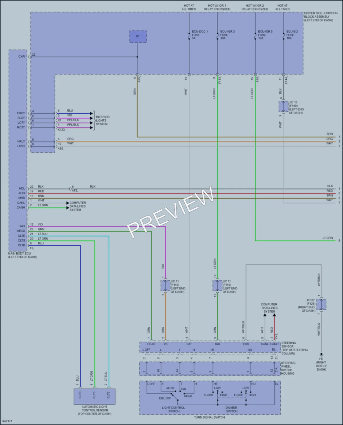 2023 Subaru Solterra Headlights wiring diagram preview