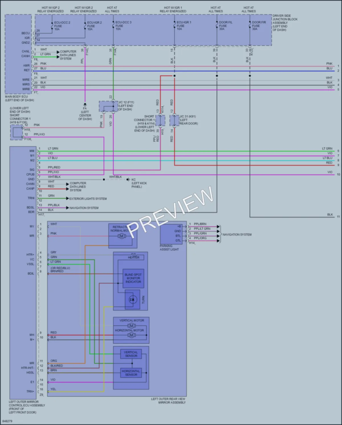 2023 Subaru Solterra Memory Systems wiring diagram preview