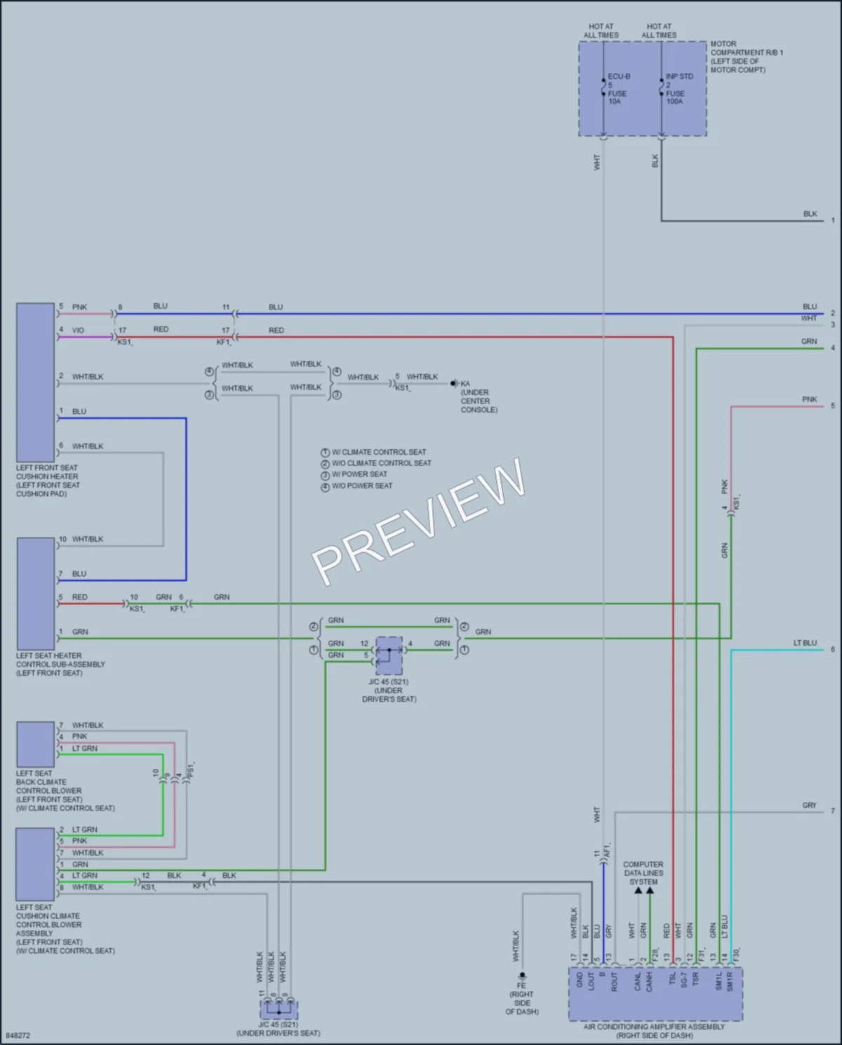 2023 Subaru Solterra Power Seats wiring diagram preview