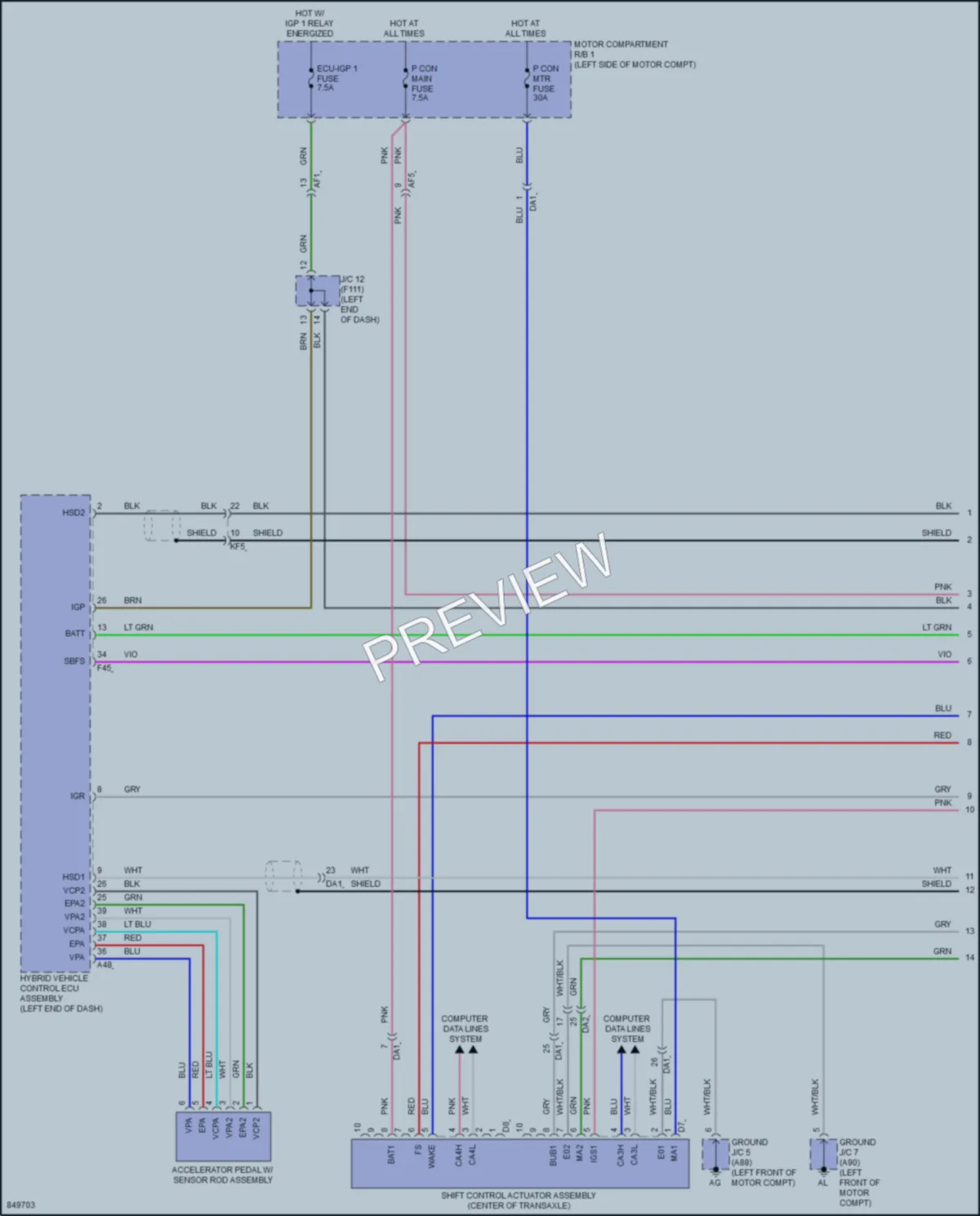 2023 Subaru Solterra Transmission wiring diagram preview