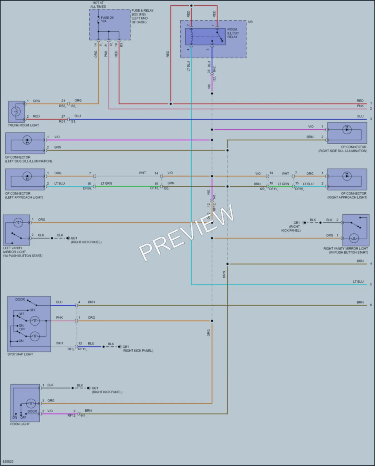 2023 Subaru WRX Interior Lights wiring diagram preview