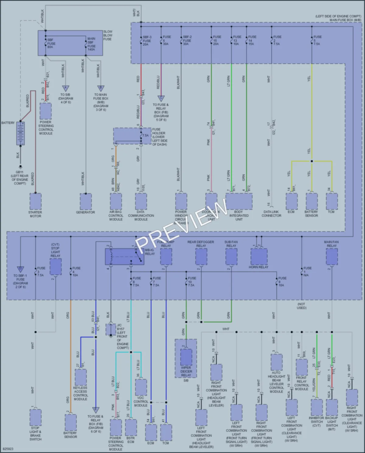 2023 Subaru WRX Power Distribution wiring diagram preview