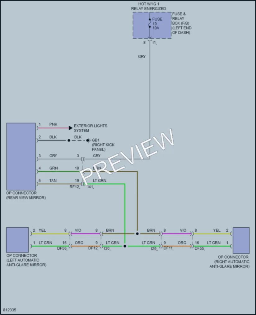 2023 Subaru WRX Power Mirrors wiring diagram preview