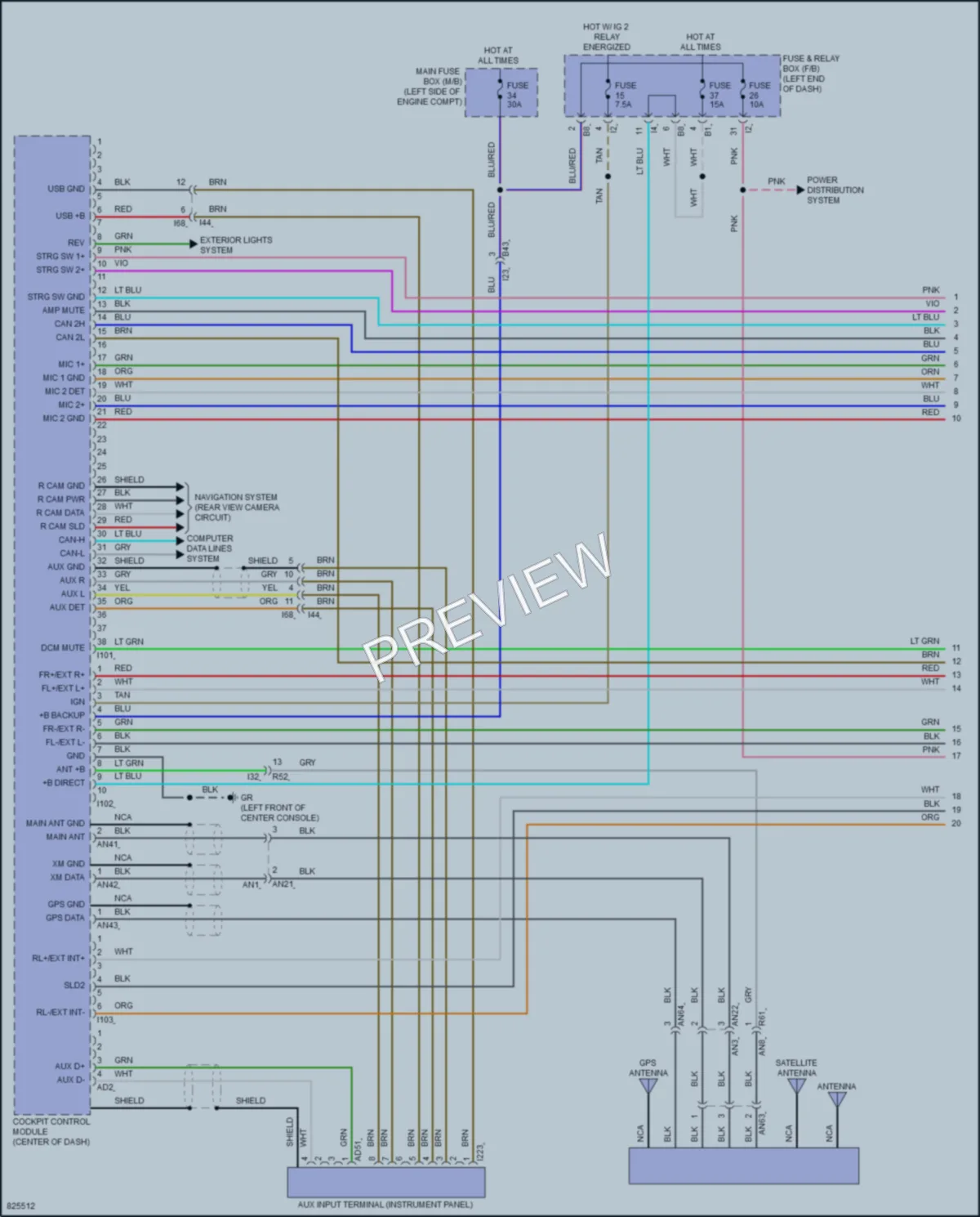 2023 Subaru WRX Radio wiring diagram preview