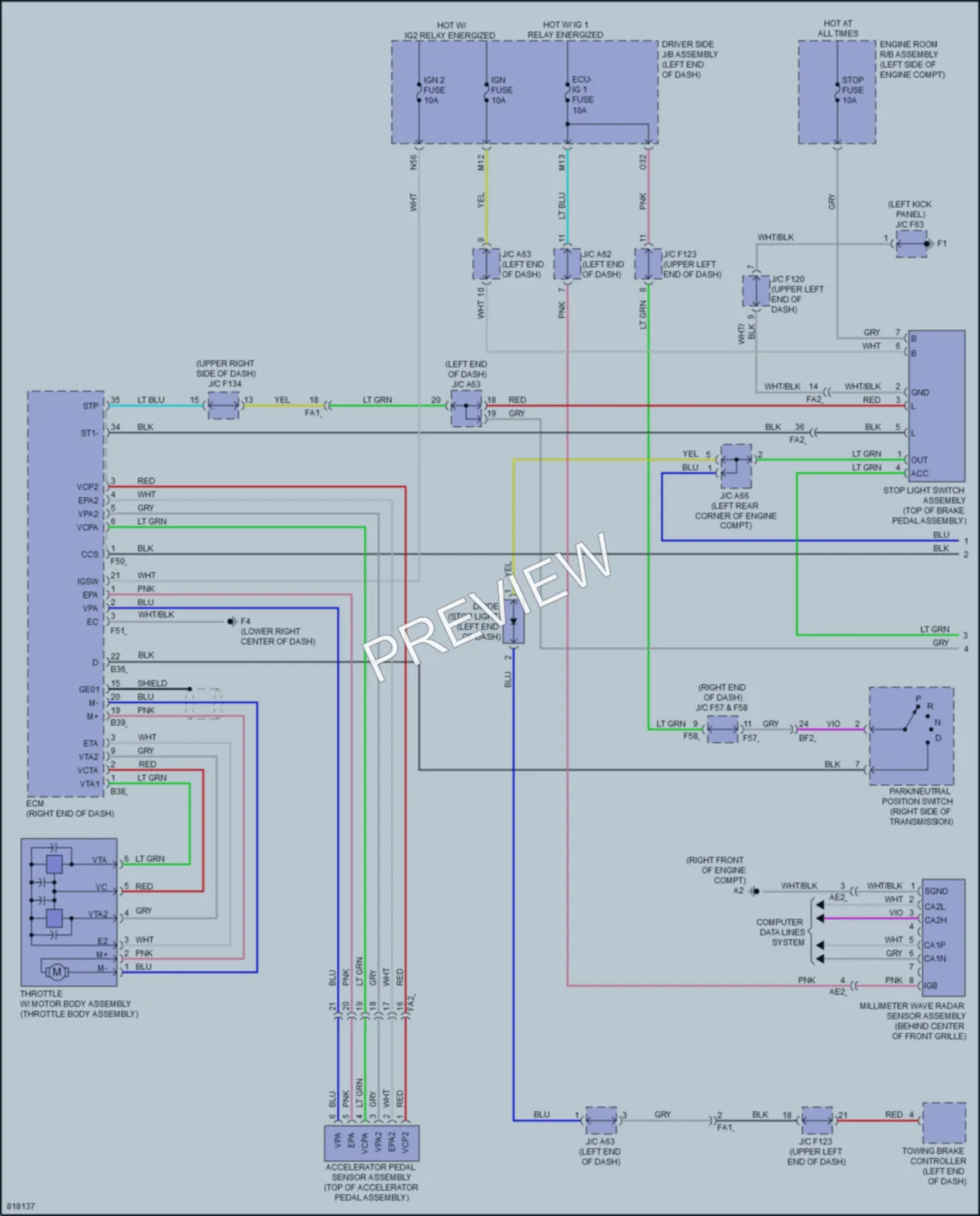2023 Toyota 4Runner Cruise Control wiring diagram preview
