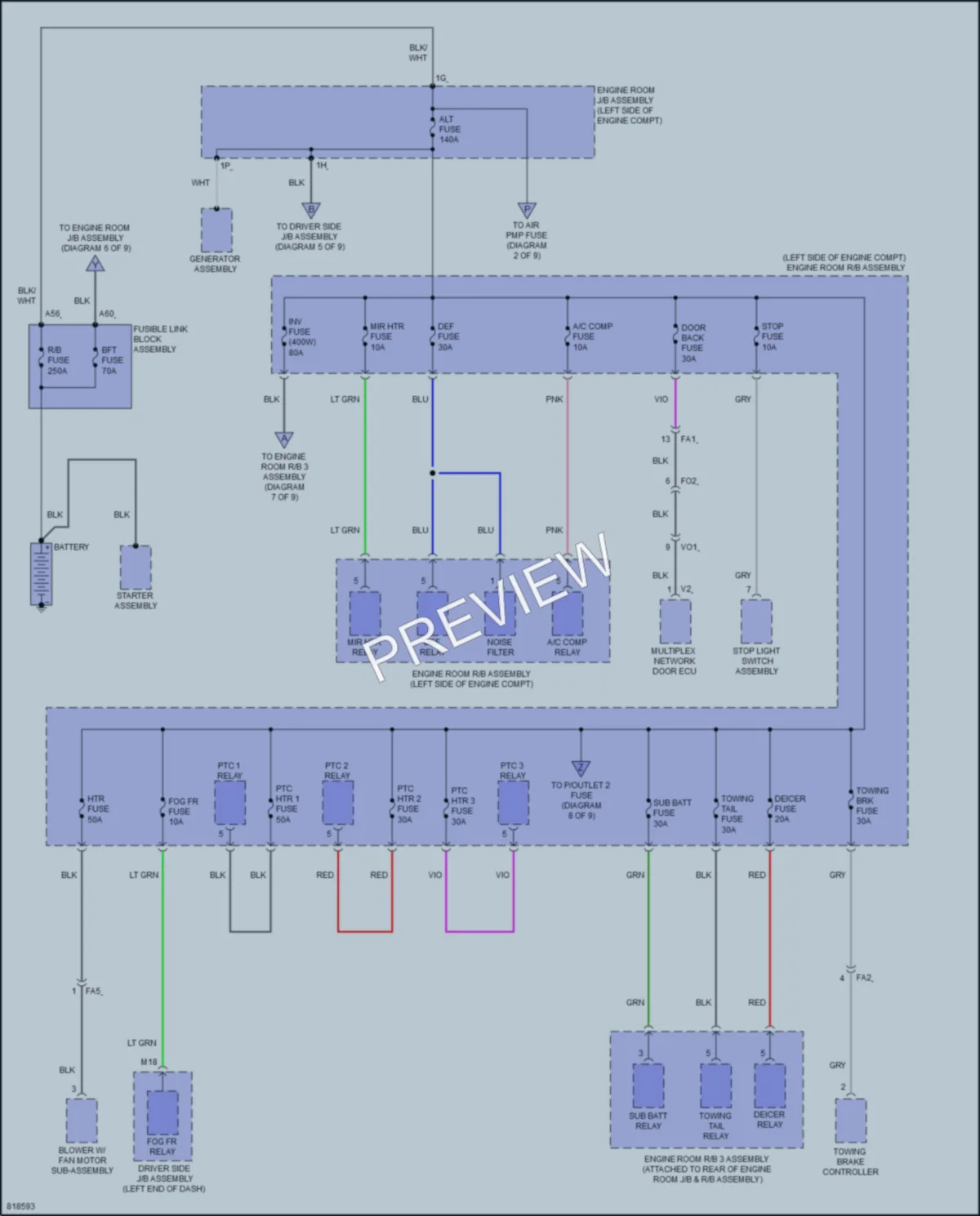 2023 Toyota 4Runner Power Distribution wiring diagram preview
