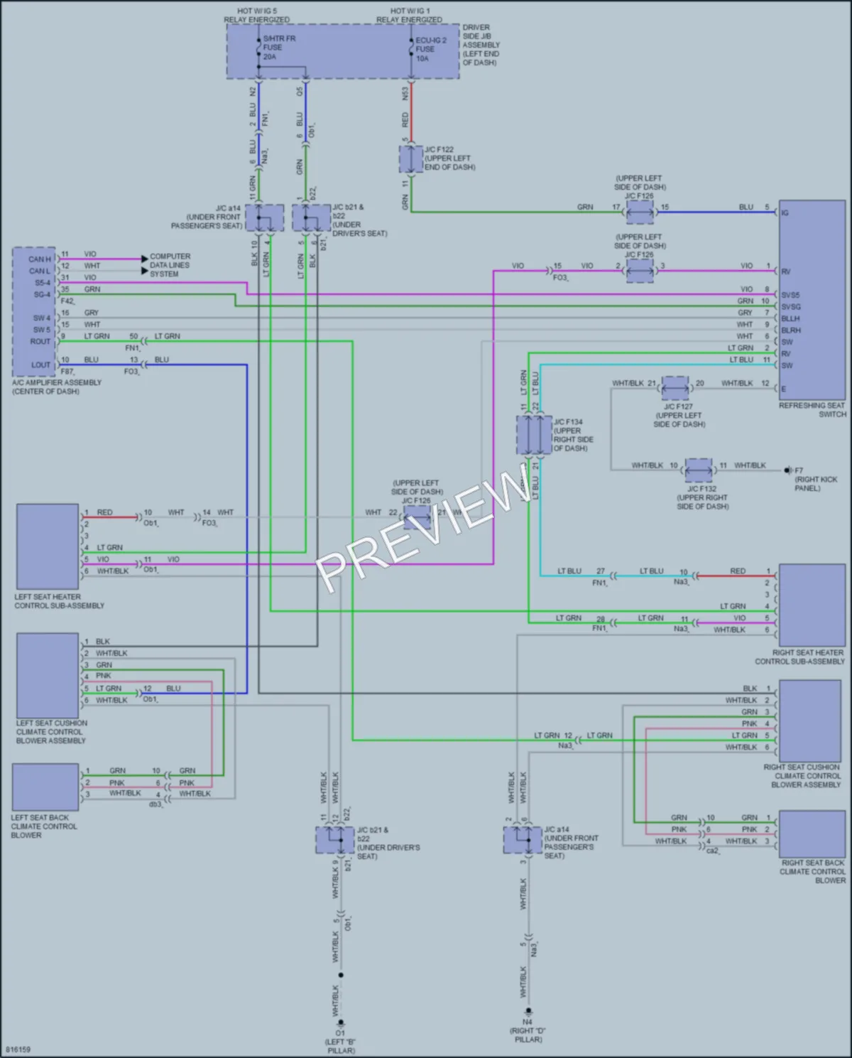 2023 Toyota 4Runner Power Seats wiring diagram preview