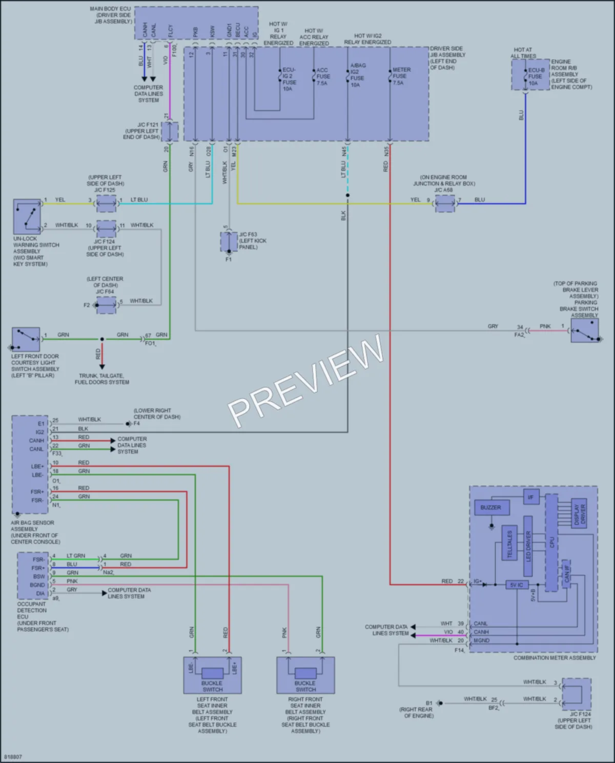 2023 Toyota 4Runner Warning Systems wiring diagram preview