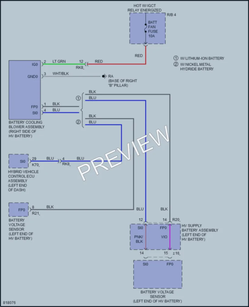 2023 Toyota Camry Cooling Fan wiring diagram preview