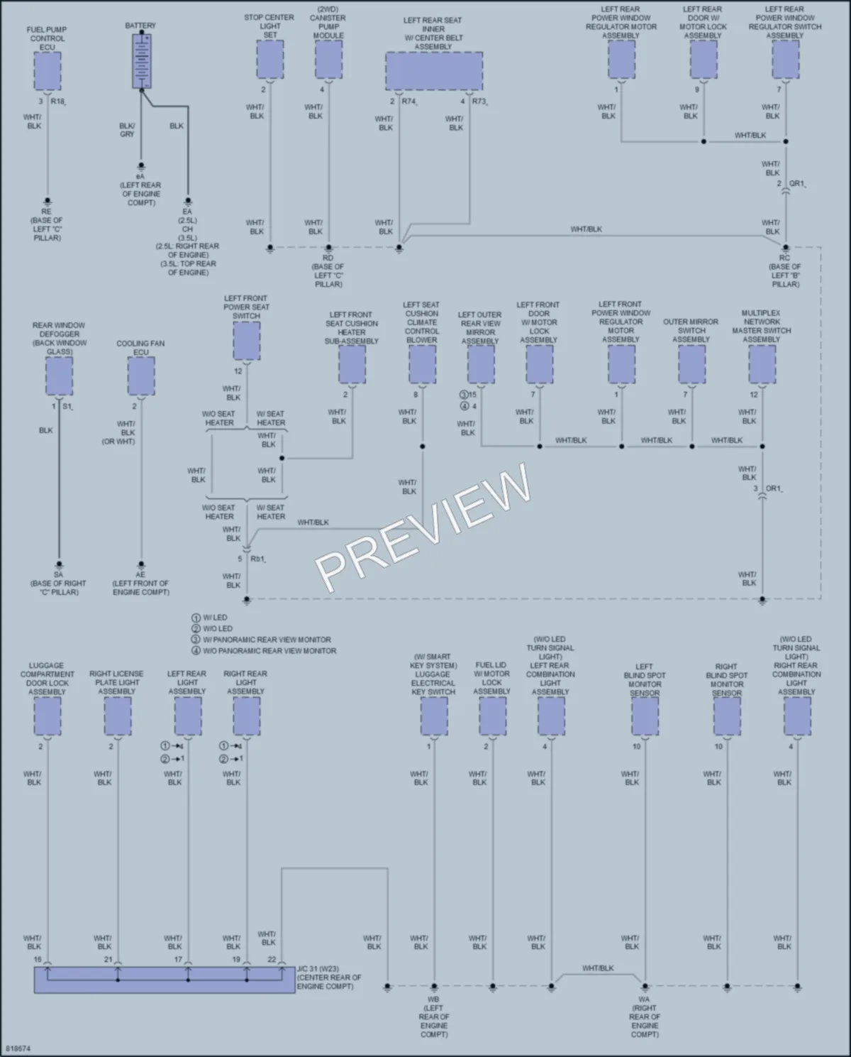 2023 Toyota Camry Ground Distribution wiring diagram preview