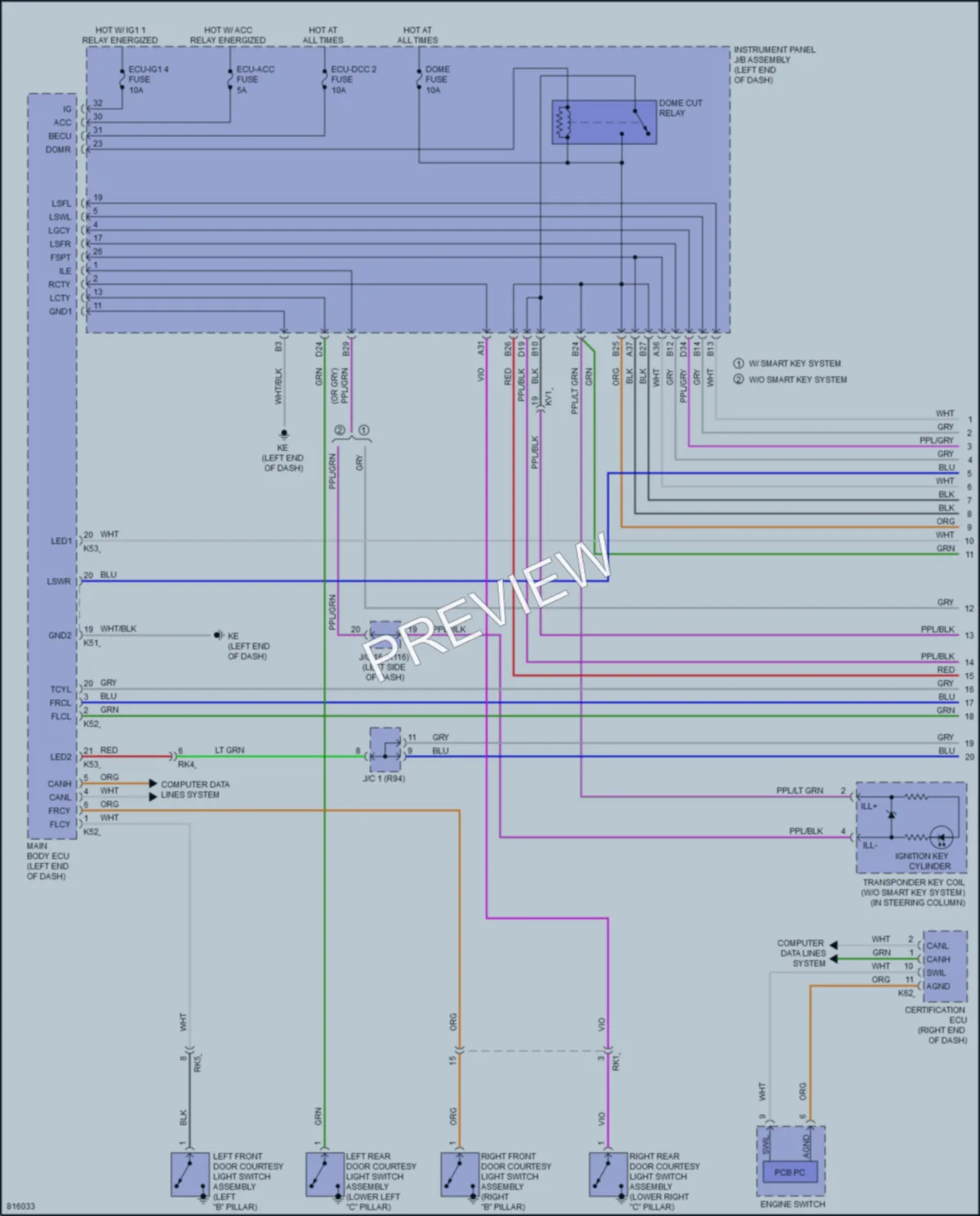 2023 Toyota CamryHybrid Interior Lights wiring diagram preview