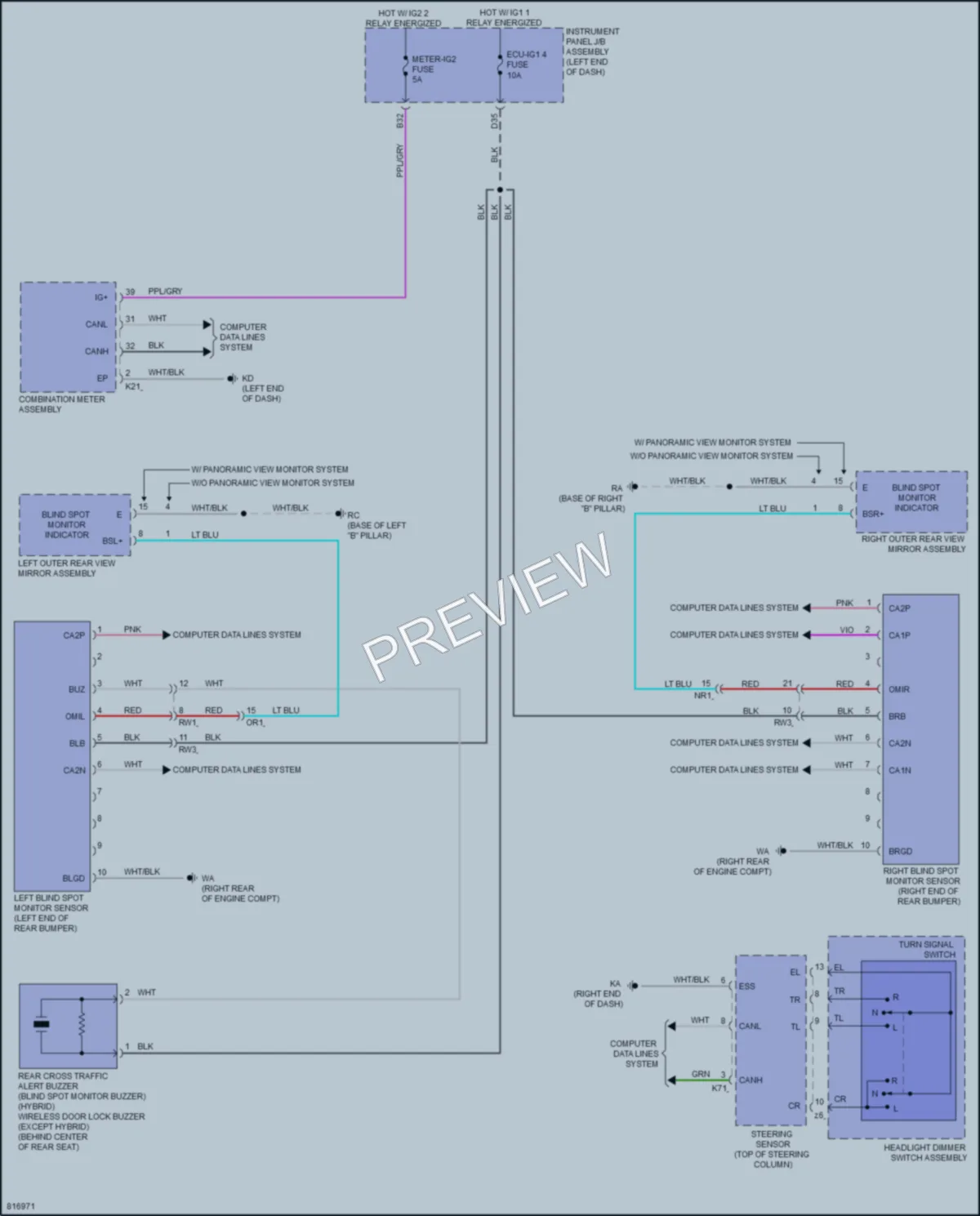 2023 Toyota CamryHybrid Navigation wiring diagram preview