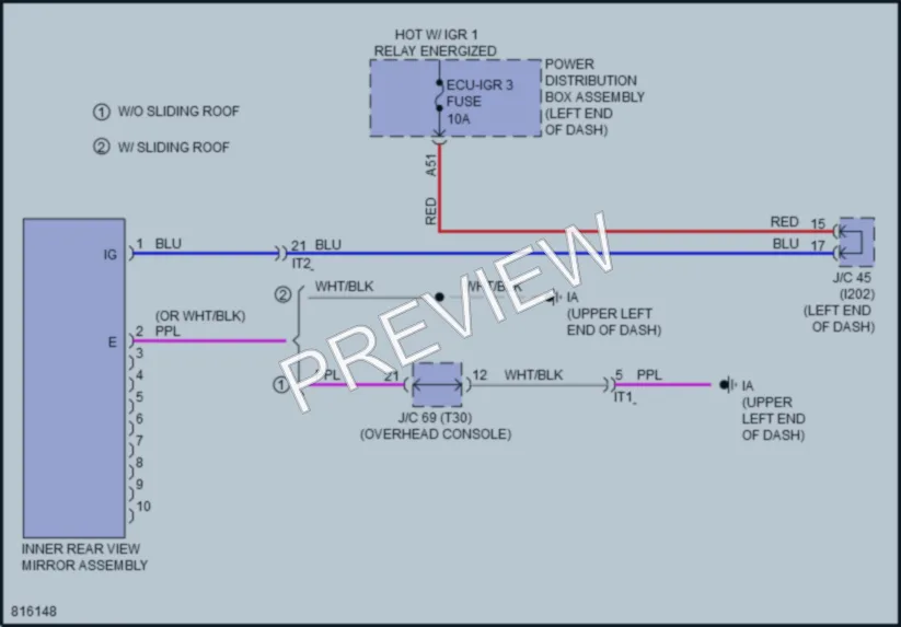 2023 Toyota Corolla Power Mirrors wiring diagram preview