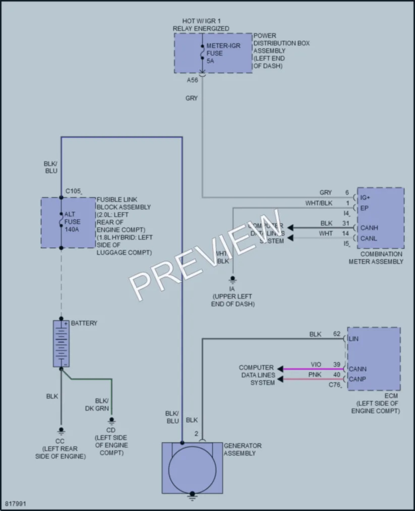 2023 Toyota Corolla Starting Charging wiring diagram preview