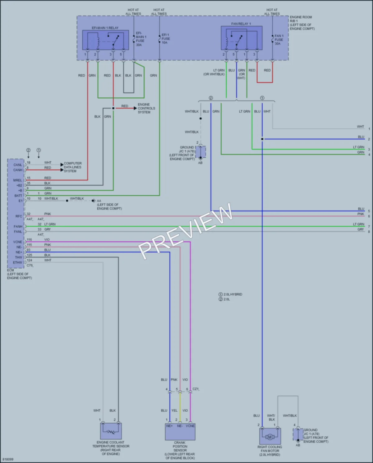 2023 Toyota CorollaCross Cooling Fan wiring diagram preview