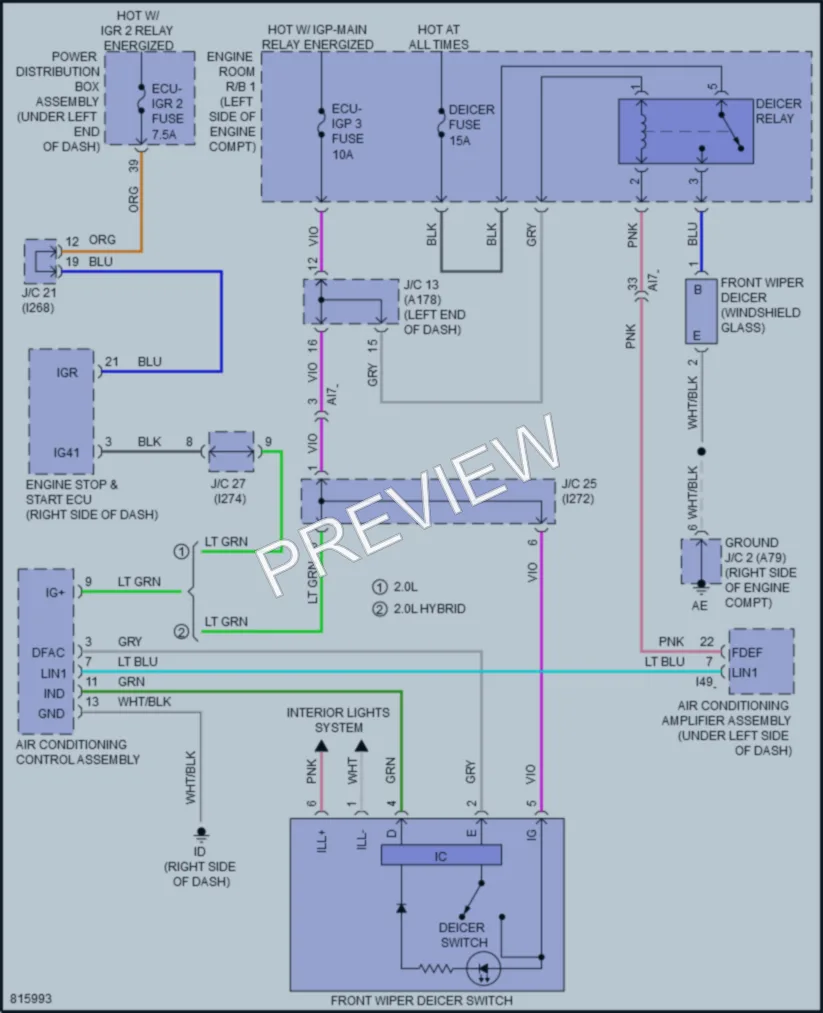 2023 Toyota CorollaCross Defoggers wiring diagram preview