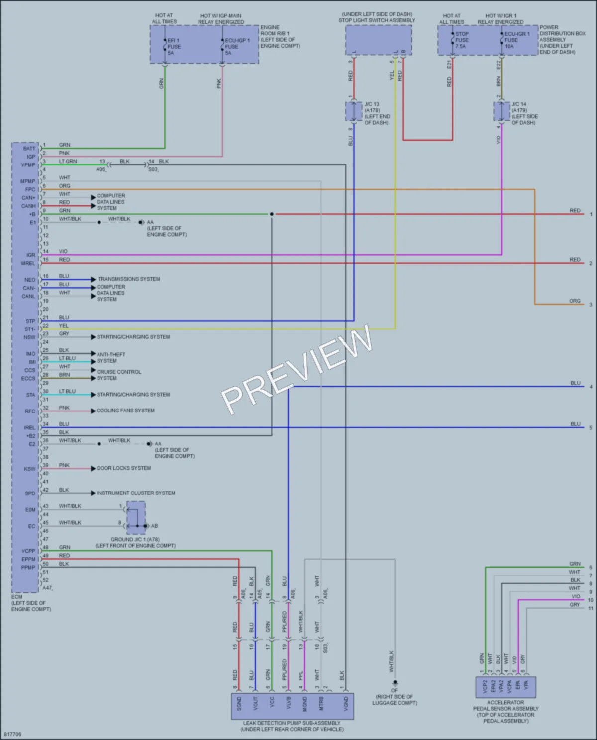 2023 Toyota CorollaCross Engine Performance wiring diagram preview