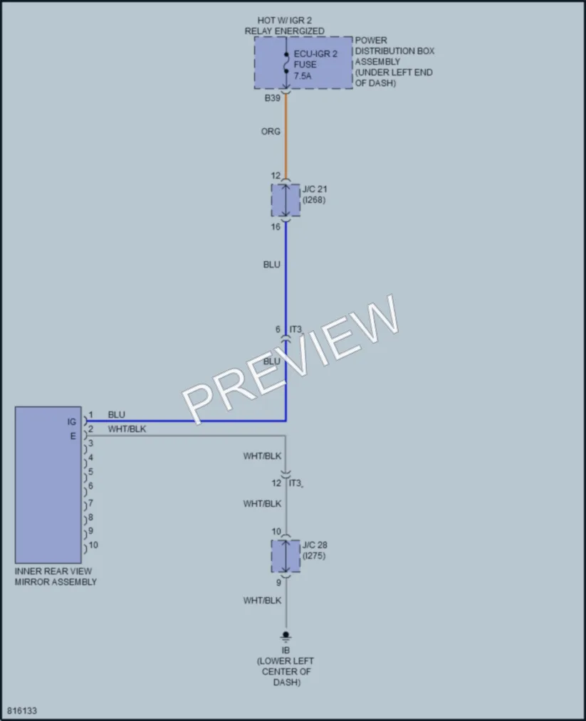 2023 Toyota CorollaCross Power Mirrors wiring diagram preview