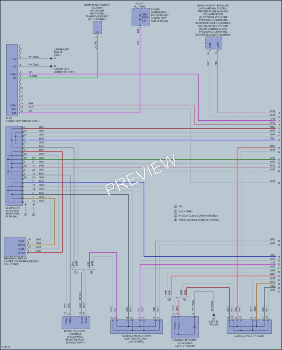 2023 Toyota CorollaCrossHybrid Computer Data Lines wiring diagram preview