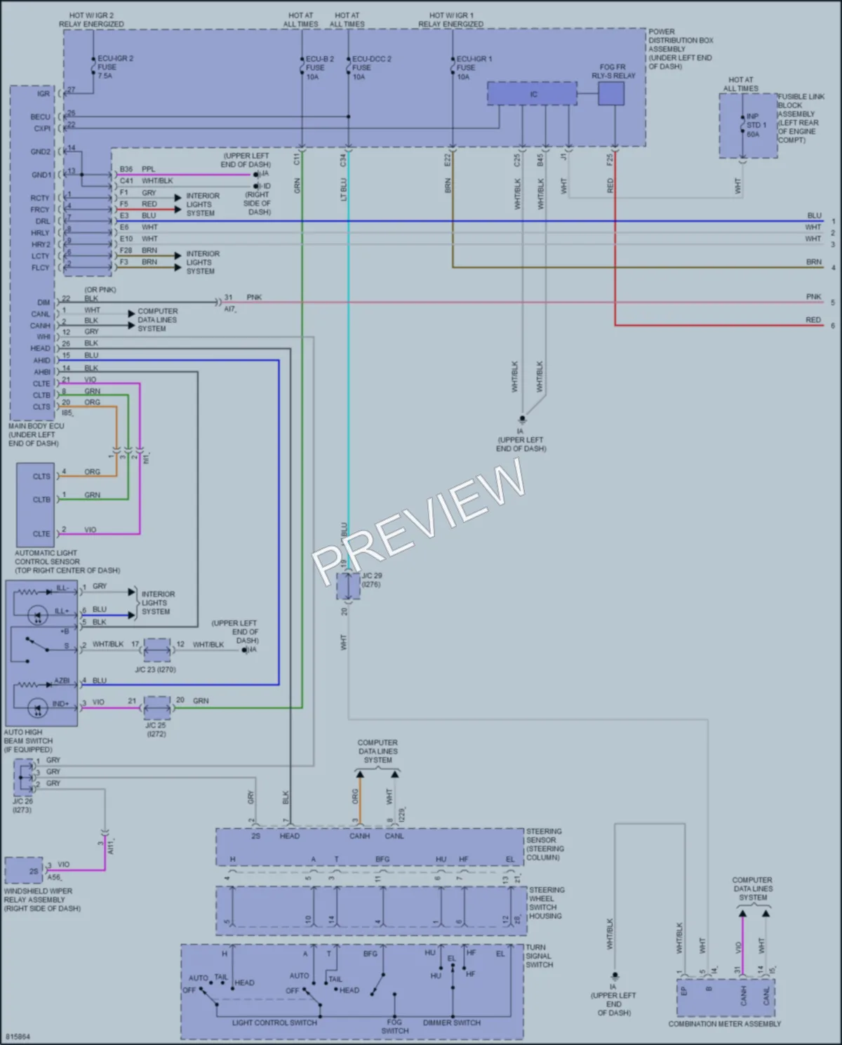 2023 Toyota CorollaCrossHybrid Headlights wiring diagram preview