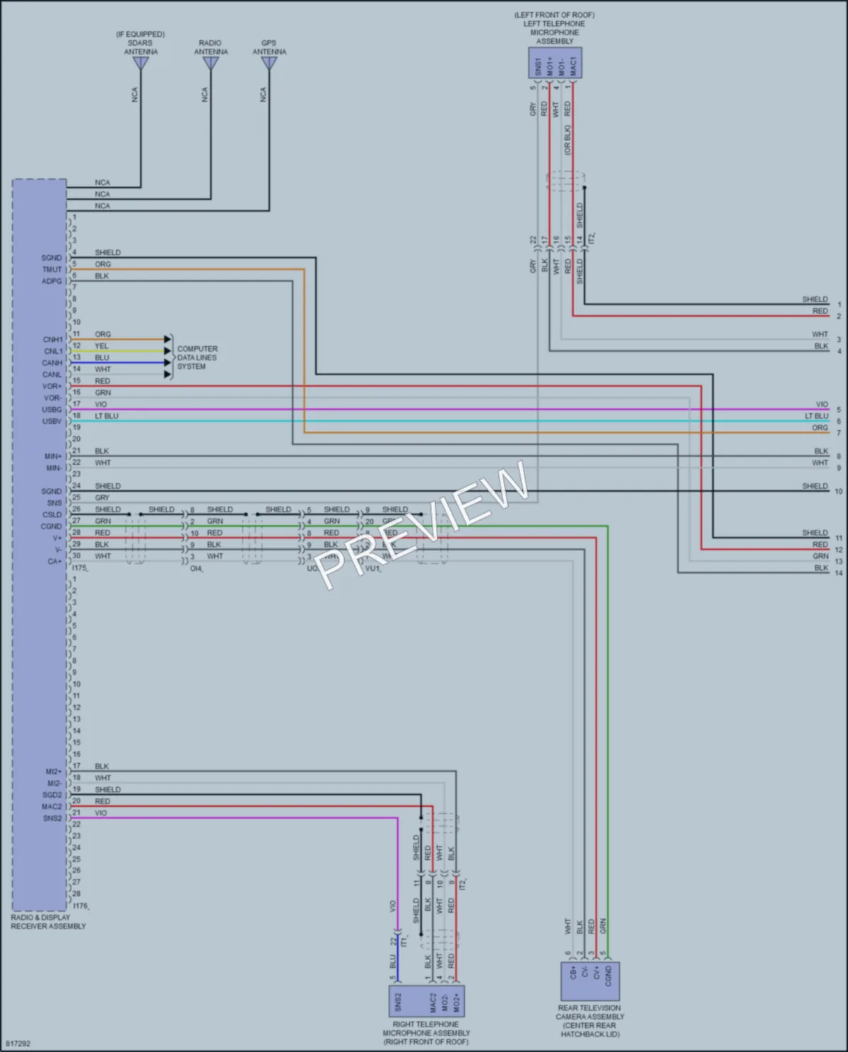 2023 Toyota CorollaHybrid Radio wiring diagram preview