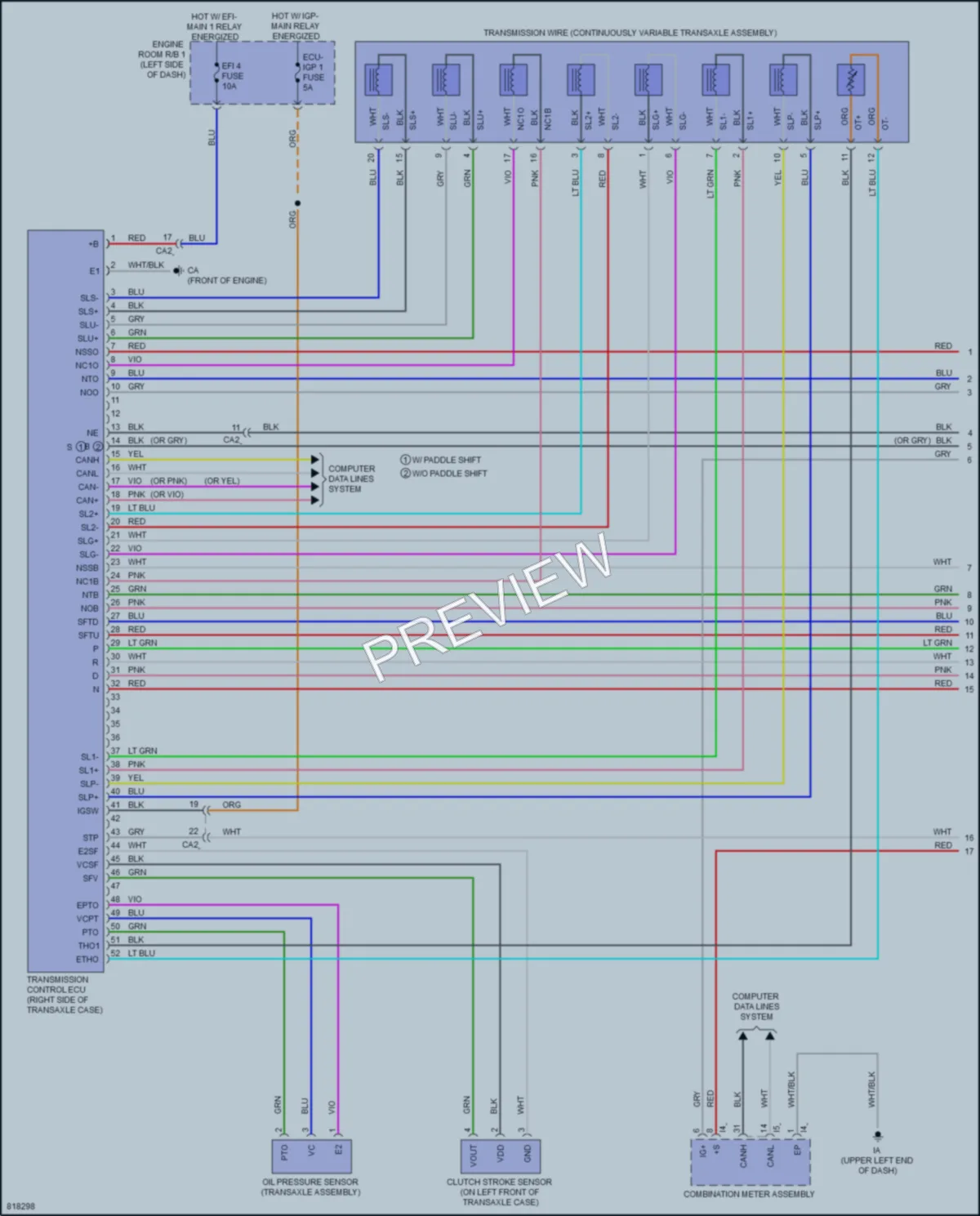 2023 Toyota CorollaHybrid Transmission wiring diagram preview