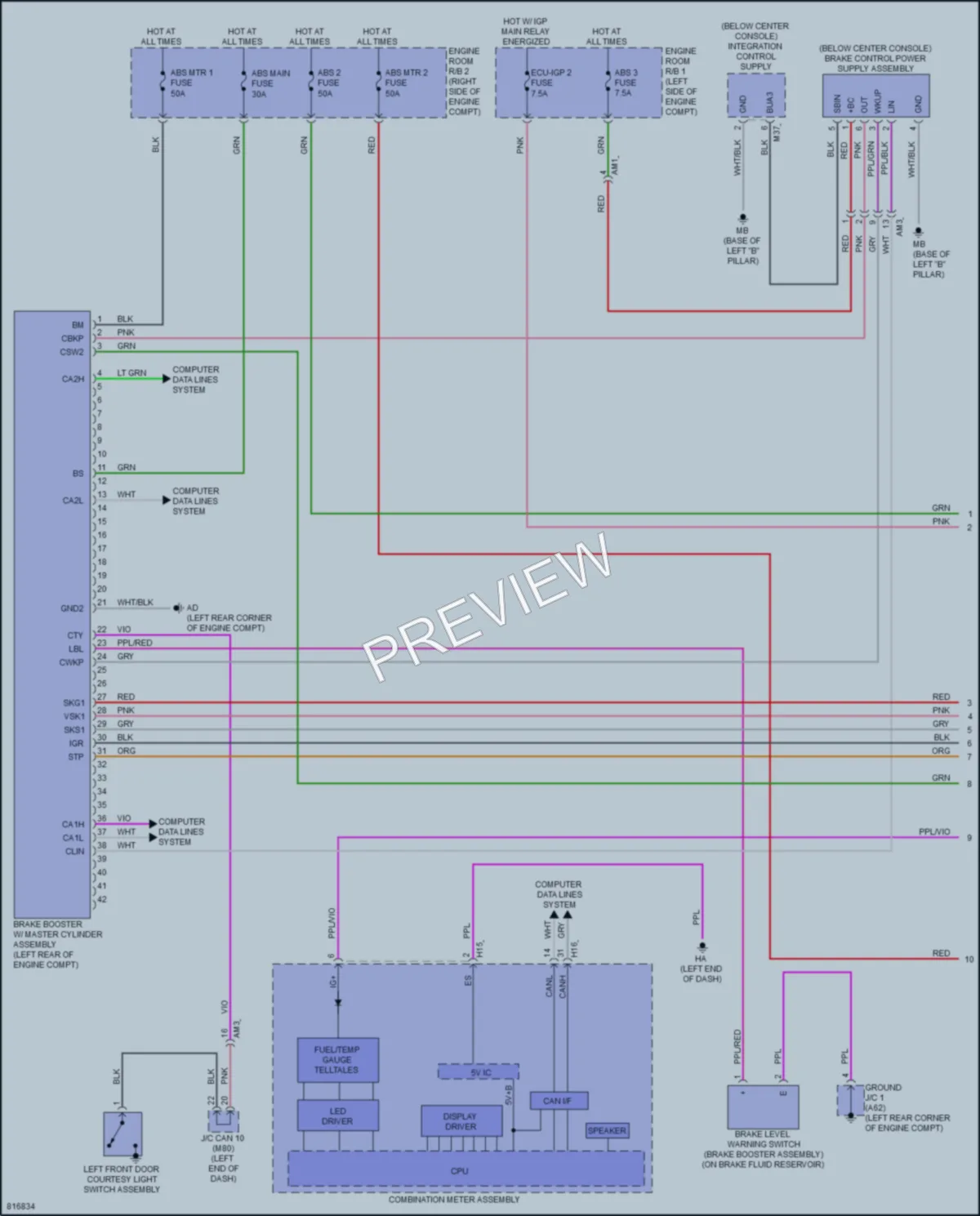2023 Toyota CrownHybrid Anti Lock Brakes wiring diagram preview