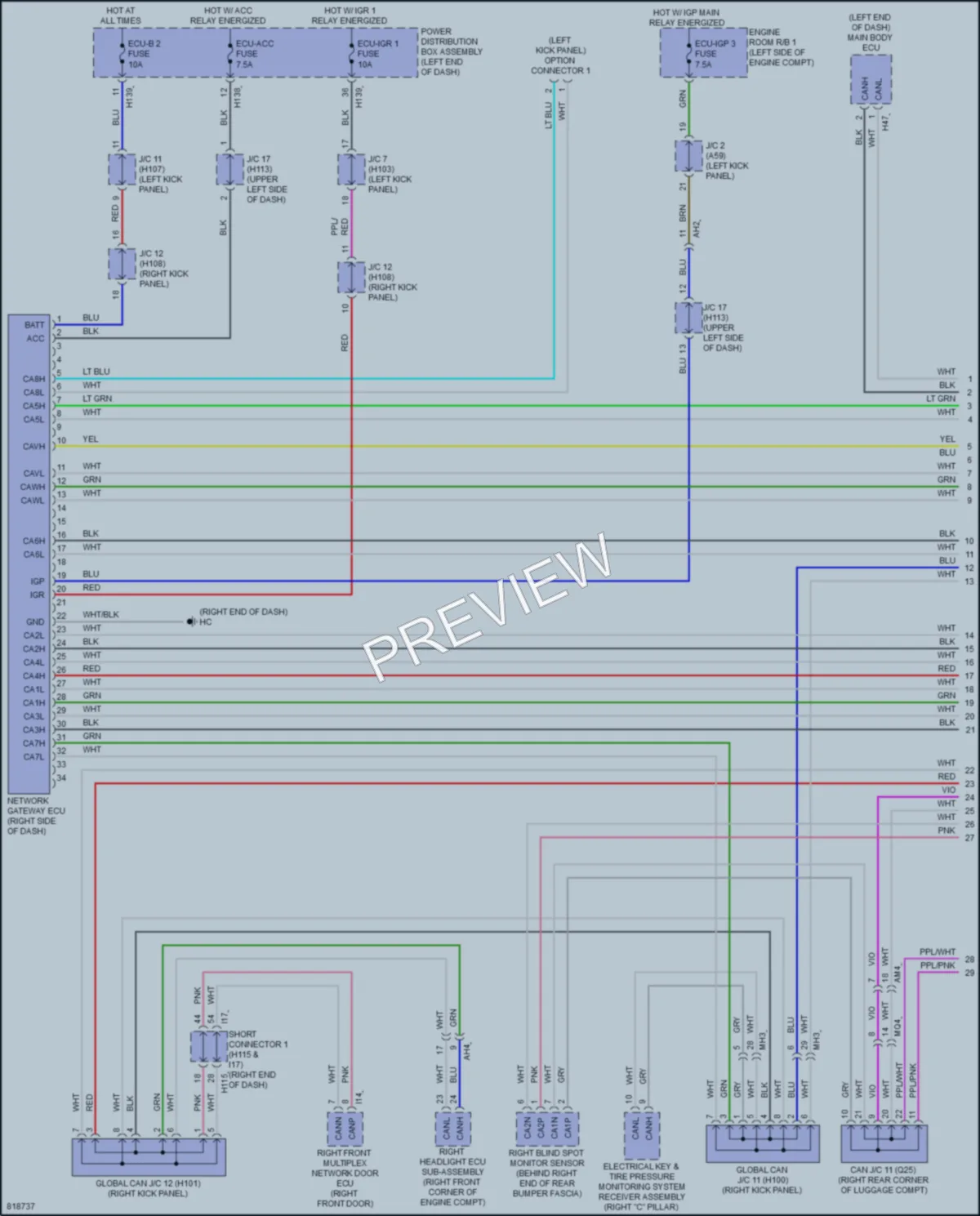 2023 Toyota CrownHybrid Computer Data Lines wiring diagram preview