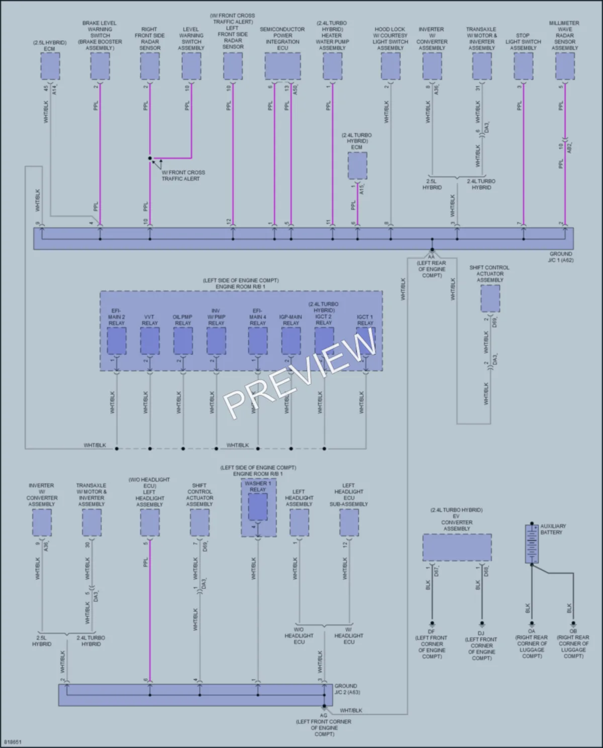 2023 Toyota CrownHybrid Ground Distribution wiring diagram preview