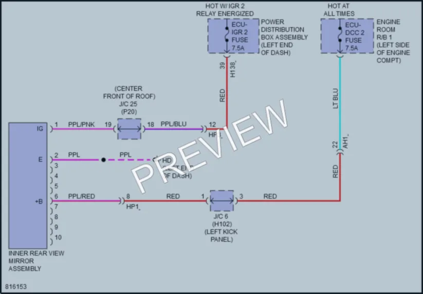 2023 Toyota CrownHybrid Power Mirrors wiring diagram preview