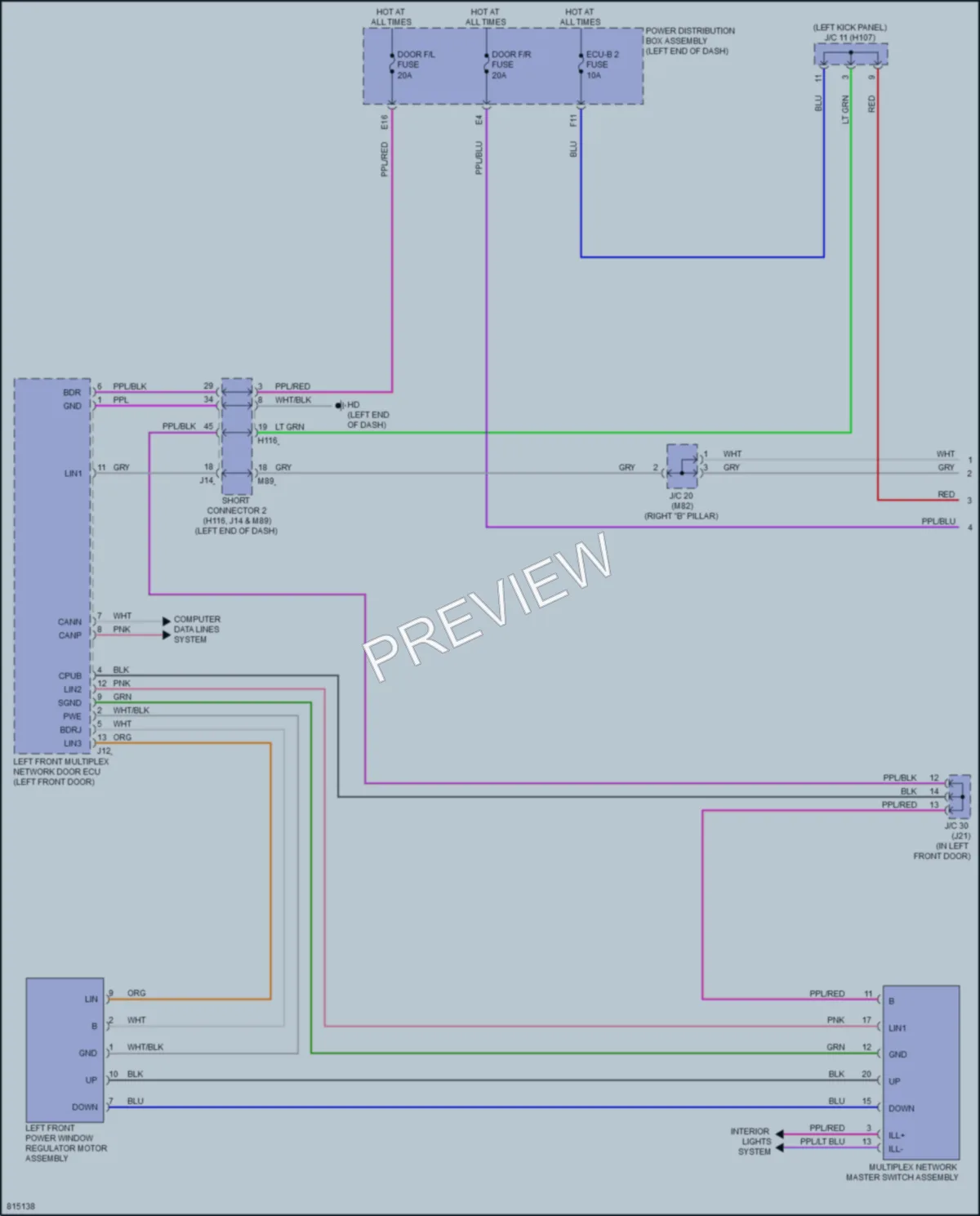 2023 Toyota CrownHybrid Power Windows wiring diagram preview