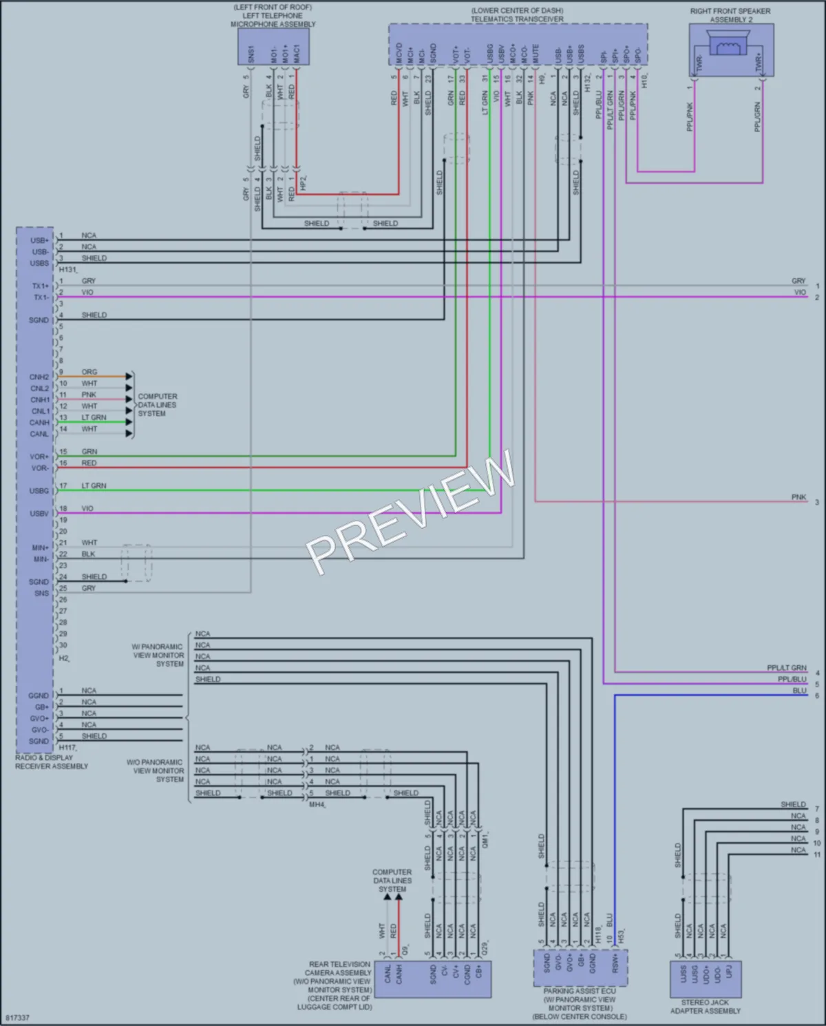 2023 Toyota CrownHybrid Radio wiring diagram preview