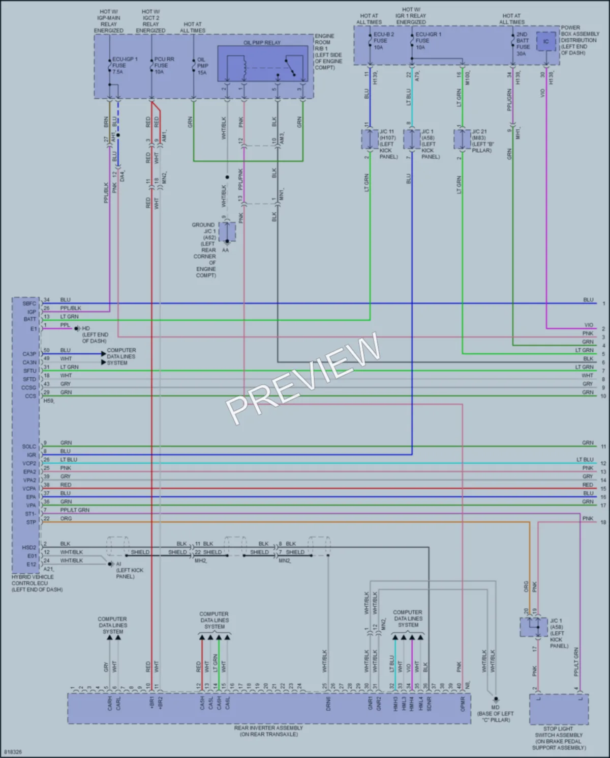 2023 Toyota CrownHybrid Transmission wiring diagram preview
