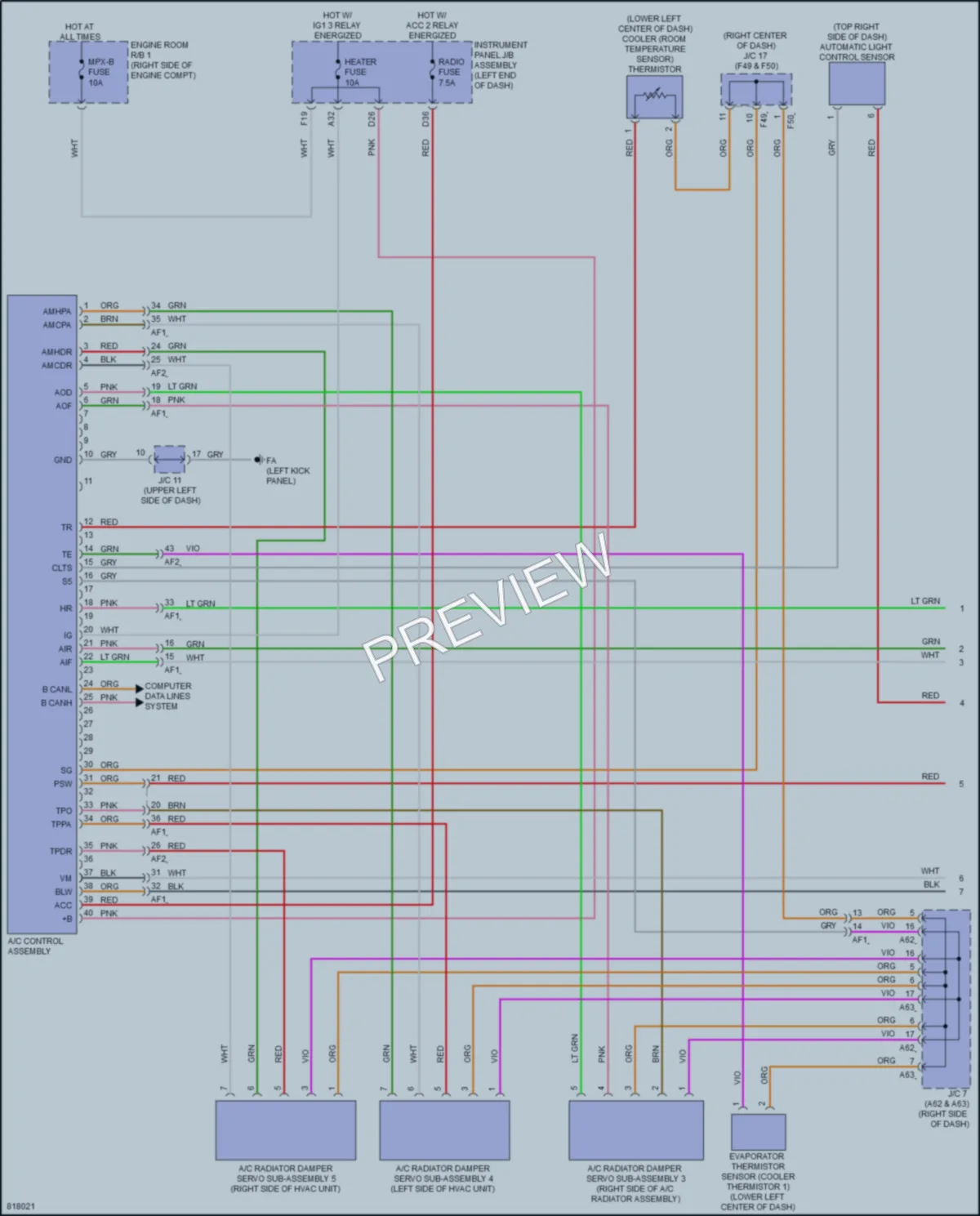 2023 Toyota GR86 Air Conditioning wiring diagram preview